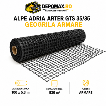 Alpe Adria Arter GTS 35/35 Geogrila de armare 5,3 x 100 m, 530 mp/rola